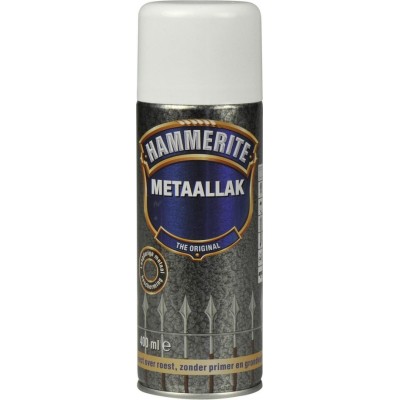 Hammerite Hamerslag Metaallak - Wit - 400 ml