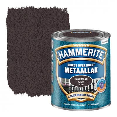 Hammerite metaallak zwart hamerslag 750 ml