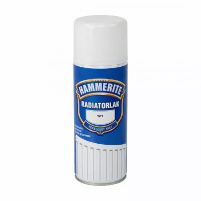 Hammerite radiatorlak spuitbus hoogglans wit 400 ml