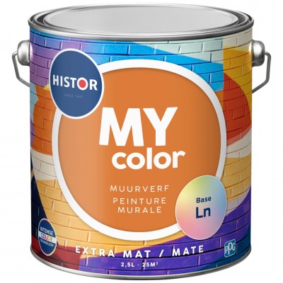 Histor My Color muurverf extra mat RAL kleur 2,5 liter