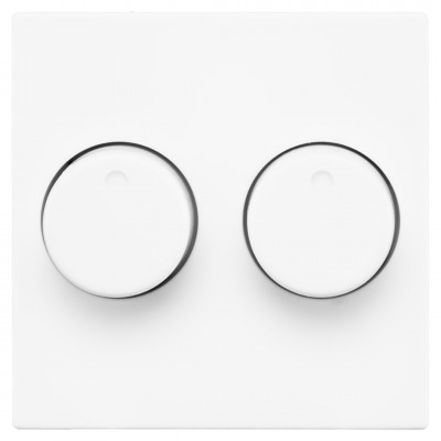 ION Industries V1/J1 centraalplaat met knop - duo dimmer - 55 x 55 mm - actief wit