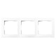 ION Industries E1 afdekraam 3-voudig - verticaal/horizontaal - 224 x 80 x 11 mm - actief wit   