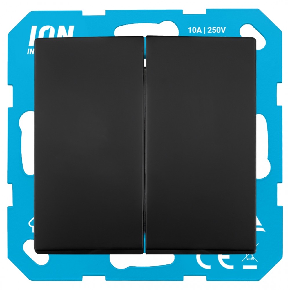 ION Industries E1 schakelaar inbouw - serie - mat zwart