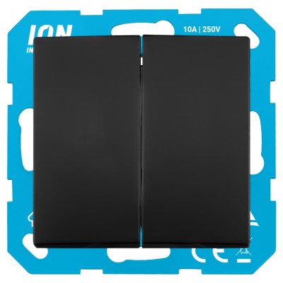 ION Industries E1 schakelaar inbouw - serie - mat zwart