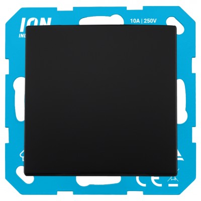 ION Industries E1 schakelaar inbouw - impuls - mat zwart