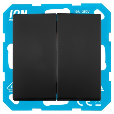 ION Industries E1 schakelaar inbouw - wissel/wissel - mat zwart