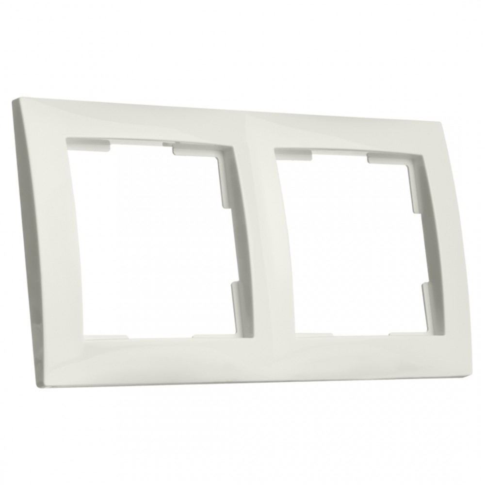 ION Industries E1 afdekraam 2-voudig - verticaal/horizontaal - 153 x 80 x 11 mm - actief wit