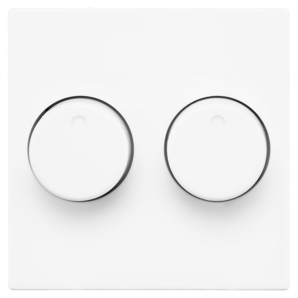 ION Industries E1 centraalplaat met knop - duo dimmer - 55 x 55 mm - actief wit