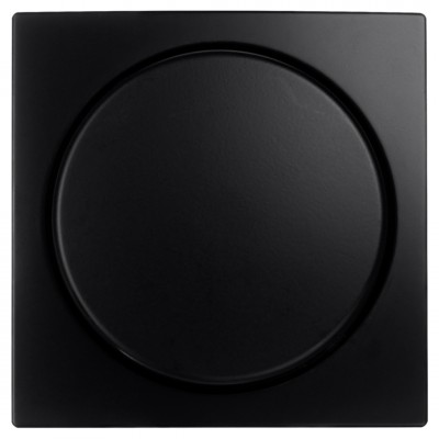 ION Industries E1 centraalplaat met knop - dimmer - 55 x 55 mm - mat zwart