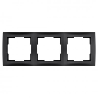 ION Industries E1 afdekraam 3-voudig - verticaal/horizontaal - 224 x 80 x 11 mm - mat zwart