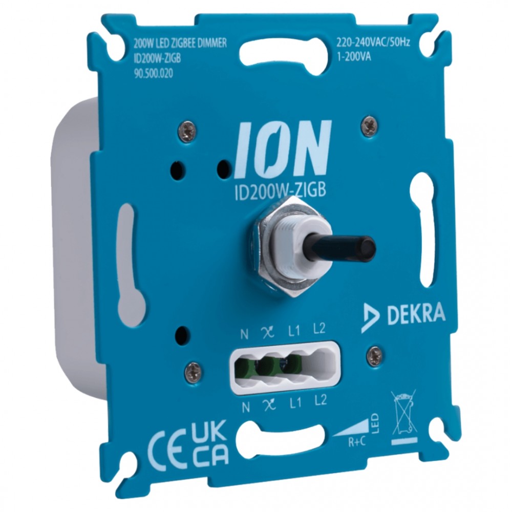 ION Industries dimmer inbouw - LED - Zigbee - 1-200W - RC element - blauw