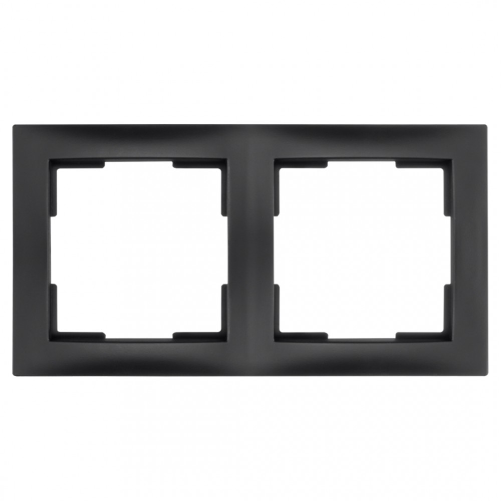 ION Industries E1 afdekraam 2-voudig - verticaal/horizontaal - 153 x 80 x 11 mm - mat zwart