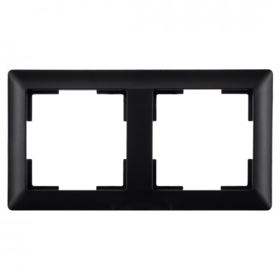 ION Industries J1 afdekraam 2-voudig - verticaal/horizontaal - 153 x 80 x 11 mm - mat zwart