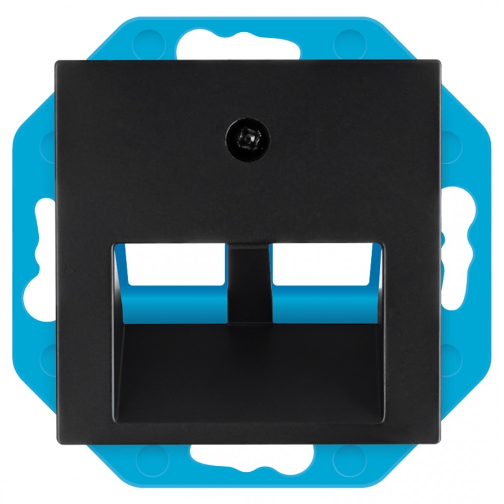 ION Industries V1/J1 contactdoos inbouw - UTP - 2 x CAT6 - 30 gr - zwart