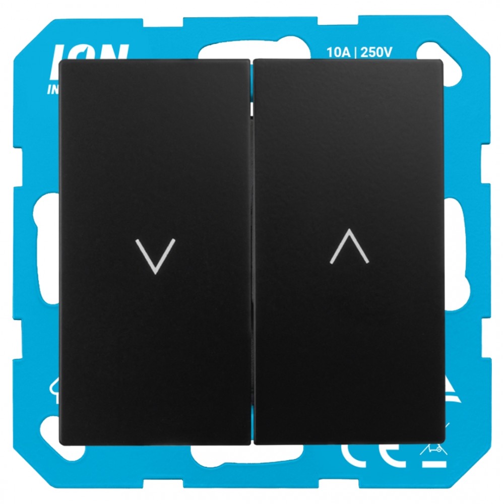 ION Industries E1 jaloezieschakelaar inbouw - mat zwart