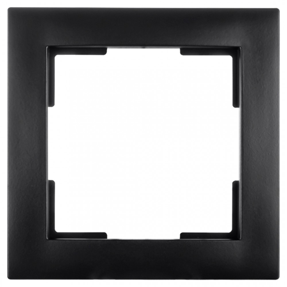 ION Industries E1 afdekraam 1-voudig - verticaal/horizontaal - 80 x 80 x 11 mm - mat zwart