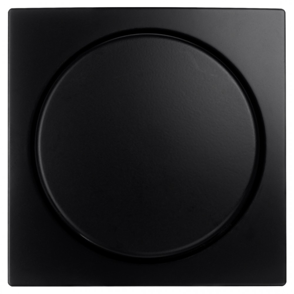 ION Industries V1/J1 centraalplaat met knop - dimmer - 55 x 55 mm - mat zwart
