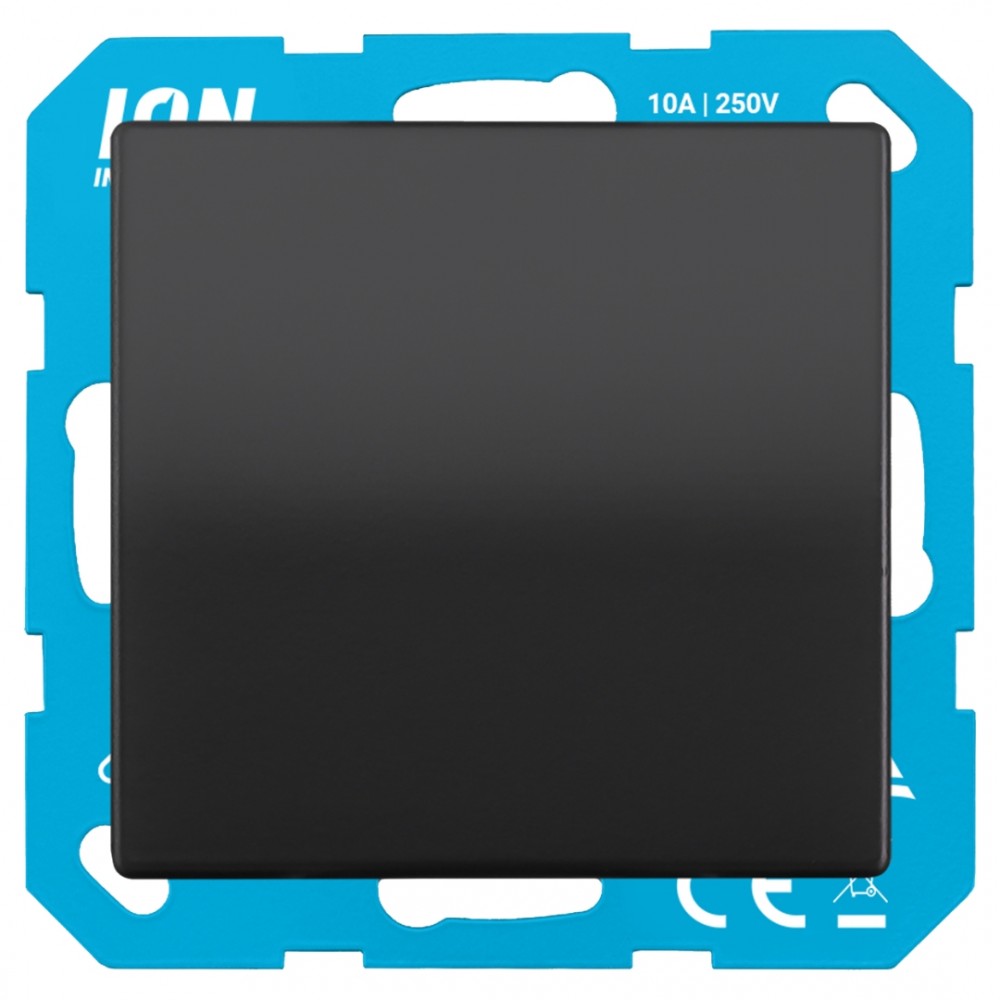 ION Industries V1/J1 schakelaar inbouw - impuls - mat zwart