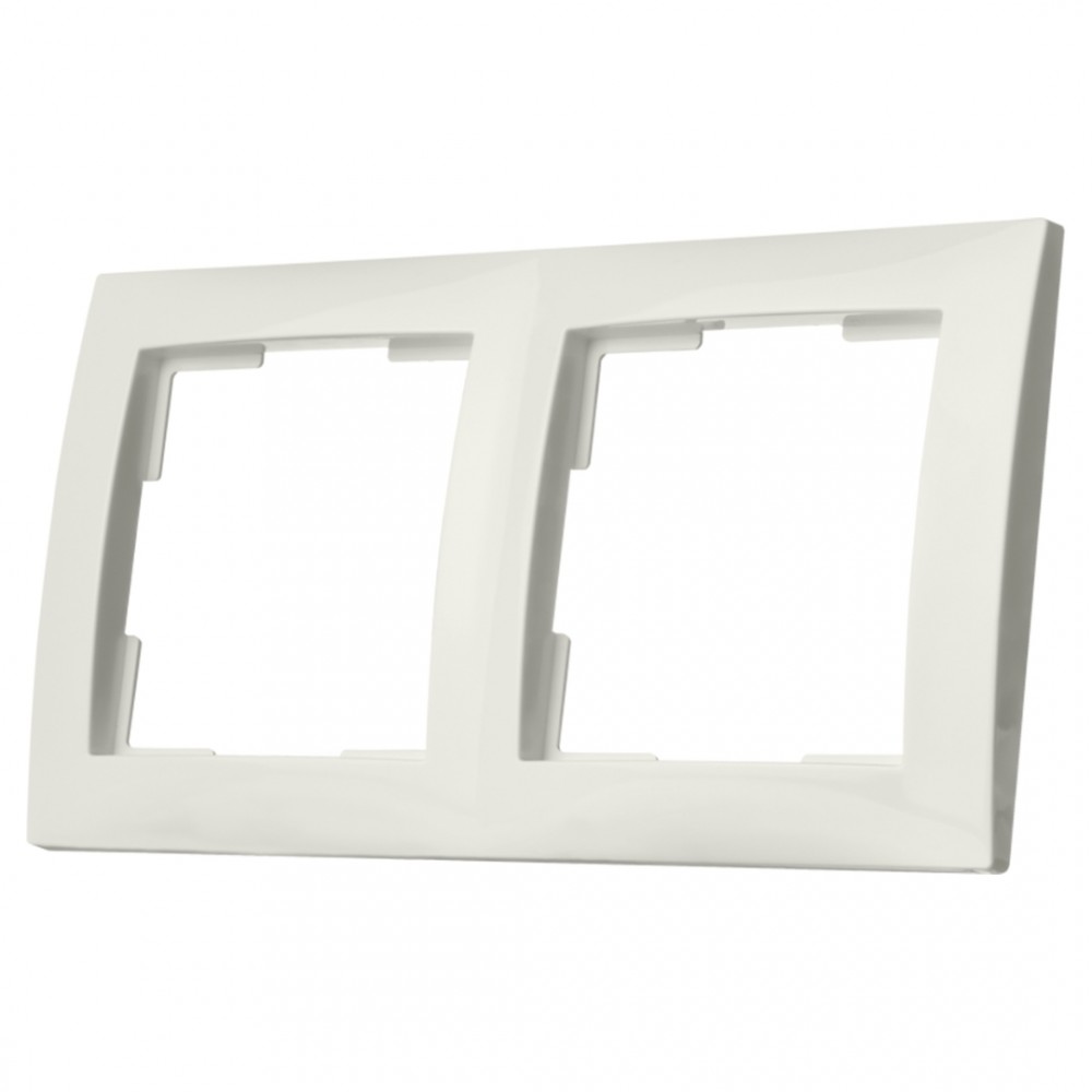 ION Industries E1 afdekraam 2-voudig - verticaal/horizontaal - 153 x 80 x 11 mm - actief wit