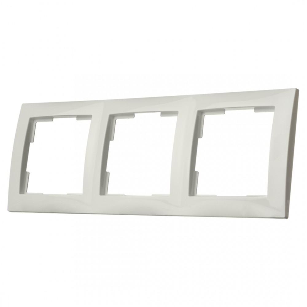 ION Industries E1 afdekraam 3-voudig - verticaal/horizontaal - 224 x 80 x 11 mm - actief wit   