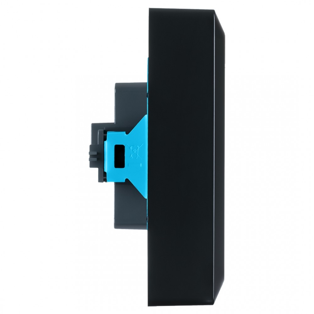 ION Industries E1 contactdoos inbouw - 2-voudig - randaarde - mat zwart