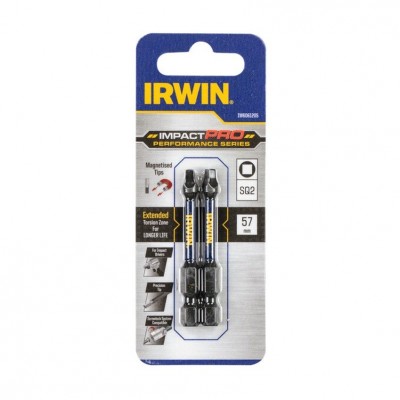 Irwin bits vierkant SQ2 Impact PRO 57mm, 2 stuks - IW6061205