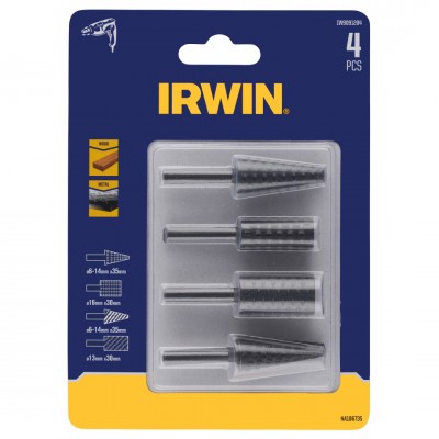 Irwin mixed raspset voor raspen van hout en metaal 4-delig.
