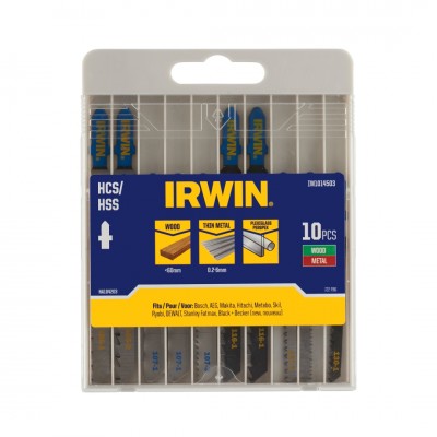Irwin decoupeerzaagbladenset T-aansluiting voor hout / metaal - 10-delig