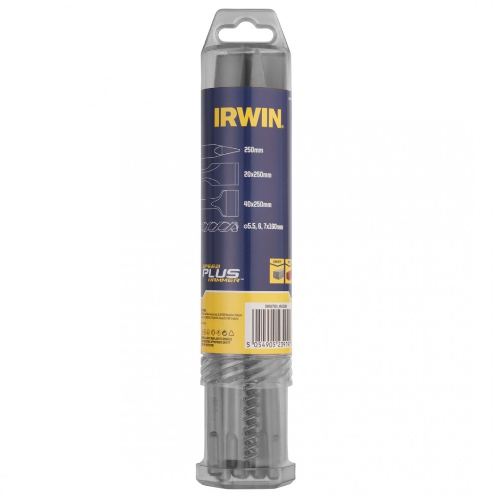 Irwin SDS-Plus beitel-en borenset (3 beitels en 3 boren)