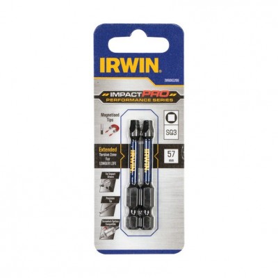 Irwin bits vierkant SQ3 Impact PRO 57mm, 2 stuks - IW6061206