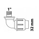 Kirchhoff PP knie 90°, 32 mm x 1BU, knelfitting voor tyleen/socarex