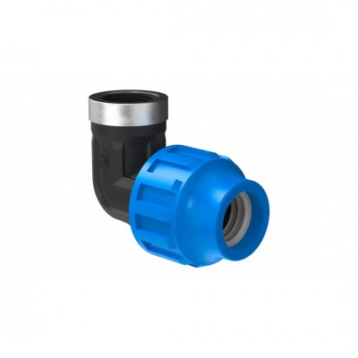 Kirchhoff PP knie 90°, 32 mm x 1BI, knelfitting voor tyleen/socarex