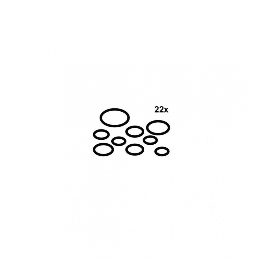 Kirchhoff assortiment o-ringen, Rubber, diverse maten (22x)        
