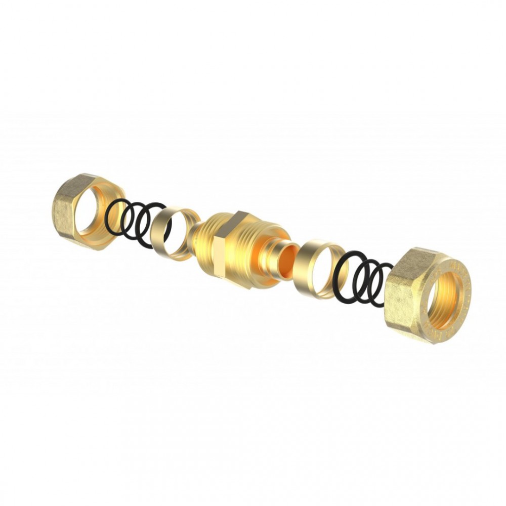 Kirchhoff  MS fitting, blanco, 26 mm, knelfitting voor meerlagen buis