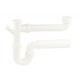 Kirchhoff buissifon voor dubbele spoelbak wit 1 1/2 x 50 mm met 3/4 toestelaansluiting