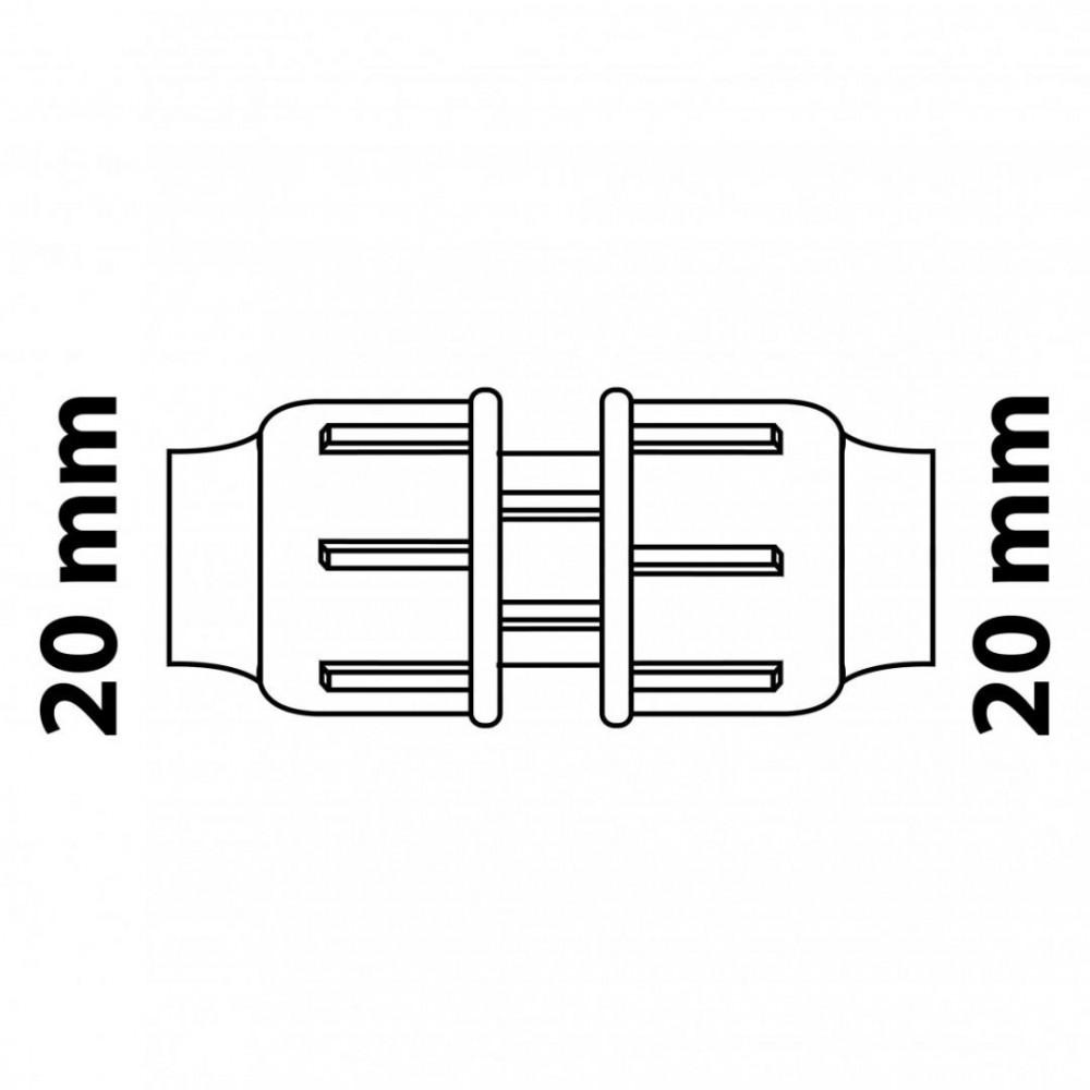 PP fitting 20 mm knelfitting voor tyleen/socarex