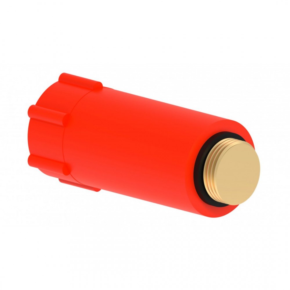 Kirchhoff universele specieplug, kunststof, rood, 1/2, met messing schroefdraad