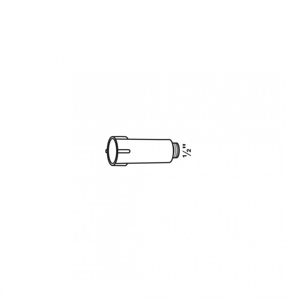 Kirchhoff universele specieplug, kunststof, rood, 1/2, met messing schroefdraad