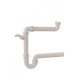 Kirchhoff ruimtebesparende buissifon voor spoelbak wit 1 1/2 x 40 mm met 3/4 toestelaansluiting