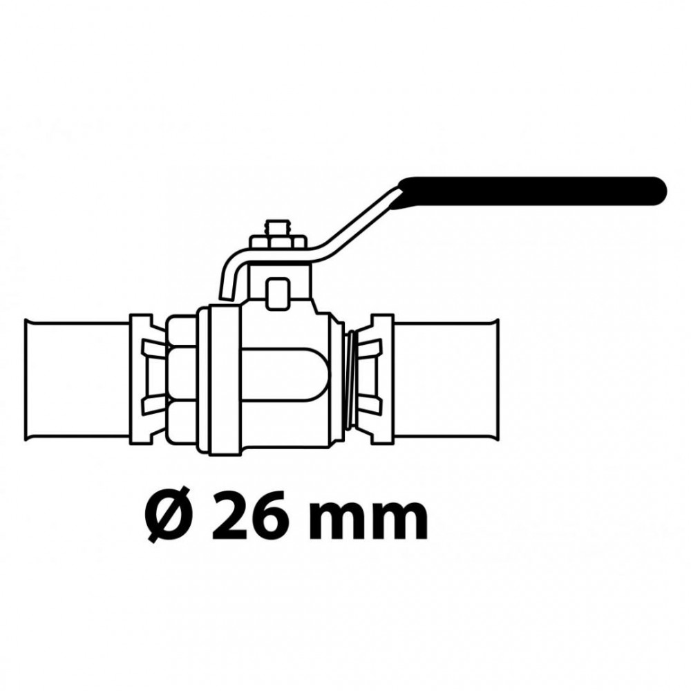 Kirchhoff MS kogelkraan, blanco, 26 mm, voor meerlagen buis, pers