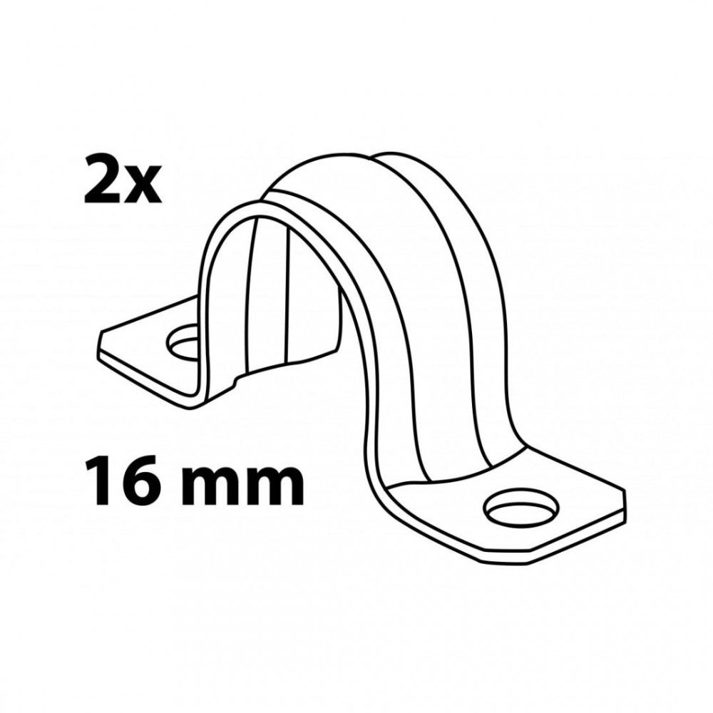 Kirchhoff dubbele pijpzadel gegalvaniseerd 16 mm 2 stuks