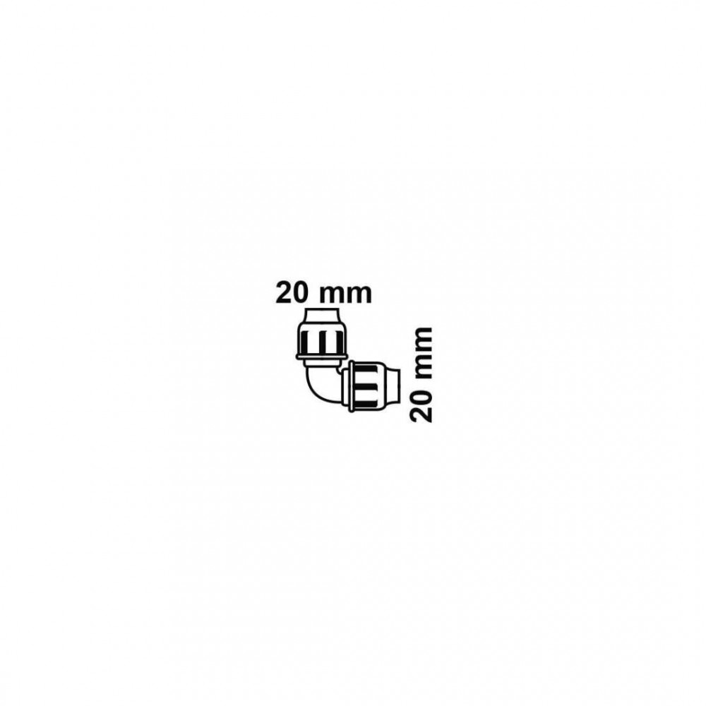 PP knie 90 20 mm knelfitting voor tyleen/socarex