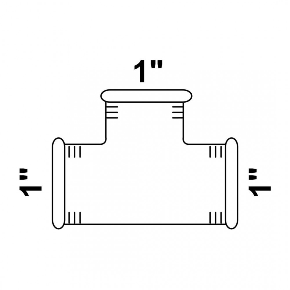 MALLEABLE T-STUK 1\\XBI