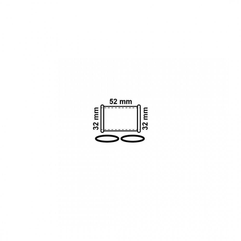 Kirchhoff dubbele mof 32mm met O-ringen chroom