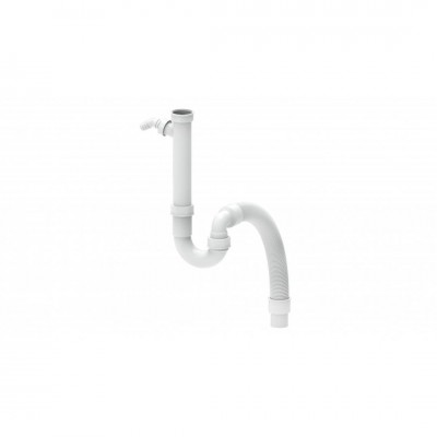 Kirchhoff KS Flex gootsteen-buissifon, wit, 1 1/2"BI x DN 40/50 mm, met 3/4" toestelaansluiting