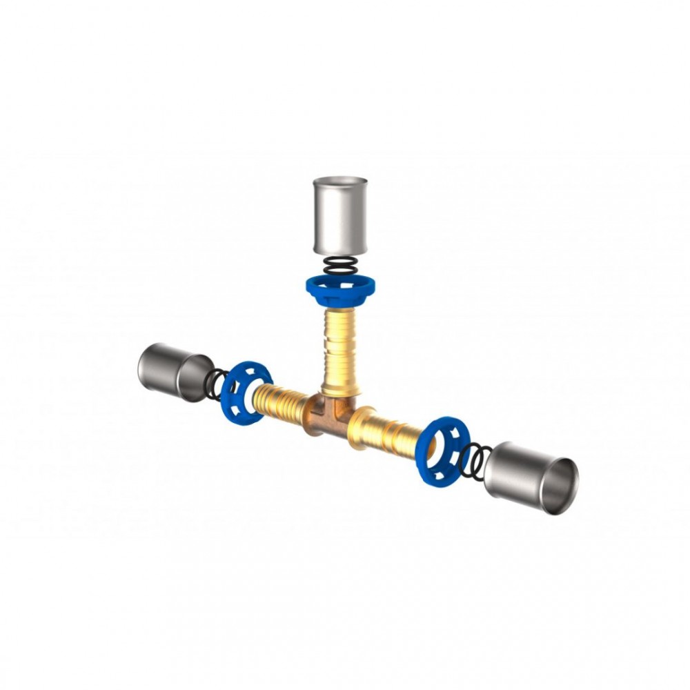 Kirchhoff MS T-stuk, blanco, 26 mm, persfitting voor meerlagen buis