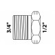 Kirchhoff messing verloopring 3/4 buitendraad x 1/2 binnendraad