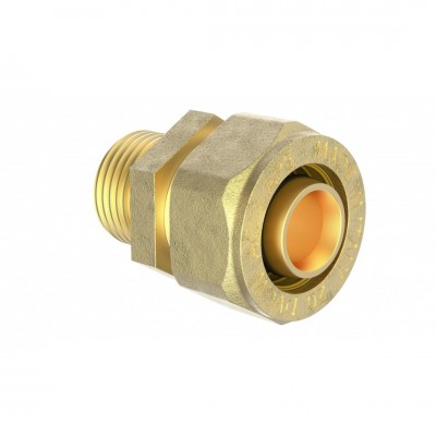 Kirchhoff MS overgangsstuk, blanco, 26 mm x 3/4"BU, knelfitting voor meerlagen buis