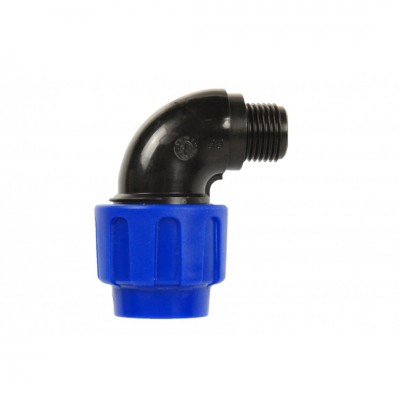 Kirchhoff PP knie 90°, 32 mm x 1BU, knelfitting voor tyleen/socarex