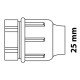 Kirchhoff PP eindstuk, 25 mm, knelfitting voor tyleen/socarex